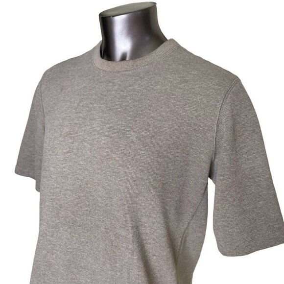 Eddie Bauer Waffle Knit Outdoor Short Sleeve Shirt u Size Large Gray - Picture 3 of 11